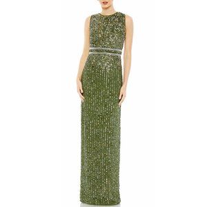 Mac Duggal Green Sequin Wedding Dress